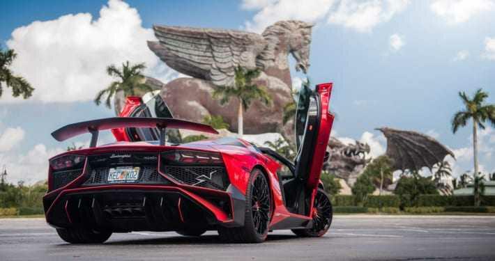 Lamborghini aventador SV rental Miami