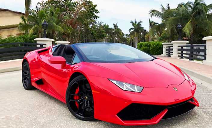 Rent Lamborghini Huracan Spyder Red in Miami