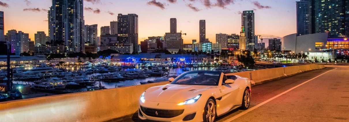 Ferrari portofino Spyder 2019 White rent in Miami