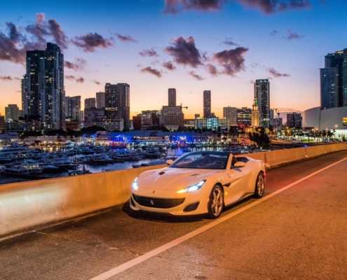 Ferrari portofino Spyder 2019 White rent in Miami Ferrari portofino Spyder 2019 White rent in Miami