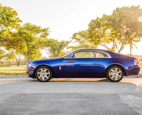 Rolls Royce wraith blue rent in Miami