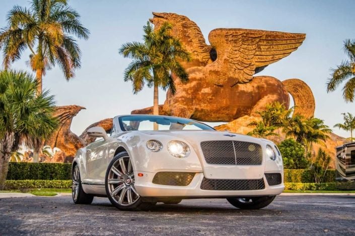 Rent Bentley Continental GT White in Miami