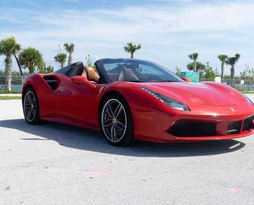 Rent Ferrari 488 Spider Red in Miami 1