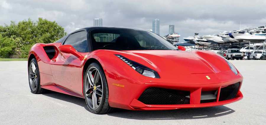Rent Ferrari GTB Red in Miami 1