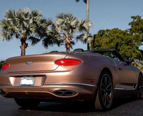 Bentley GTC Mulliner Edition Gold Rental in Miami
