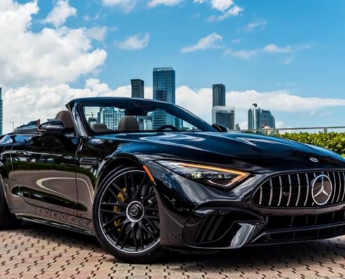 Rent a Mercedes-Benz SL Black 2022 Rental in Miami