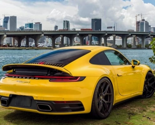 Rent a Porsche 911 Yellow 2022 in Miami