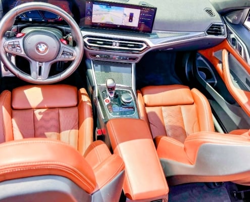 bmw m4 competition 2024 cabrio interior red 2