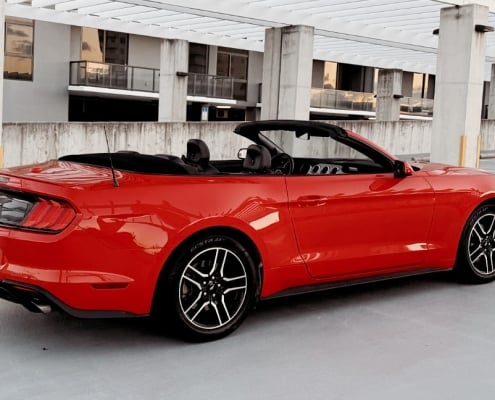 Ford Mustang Red Rental 150$ Per Day Miami