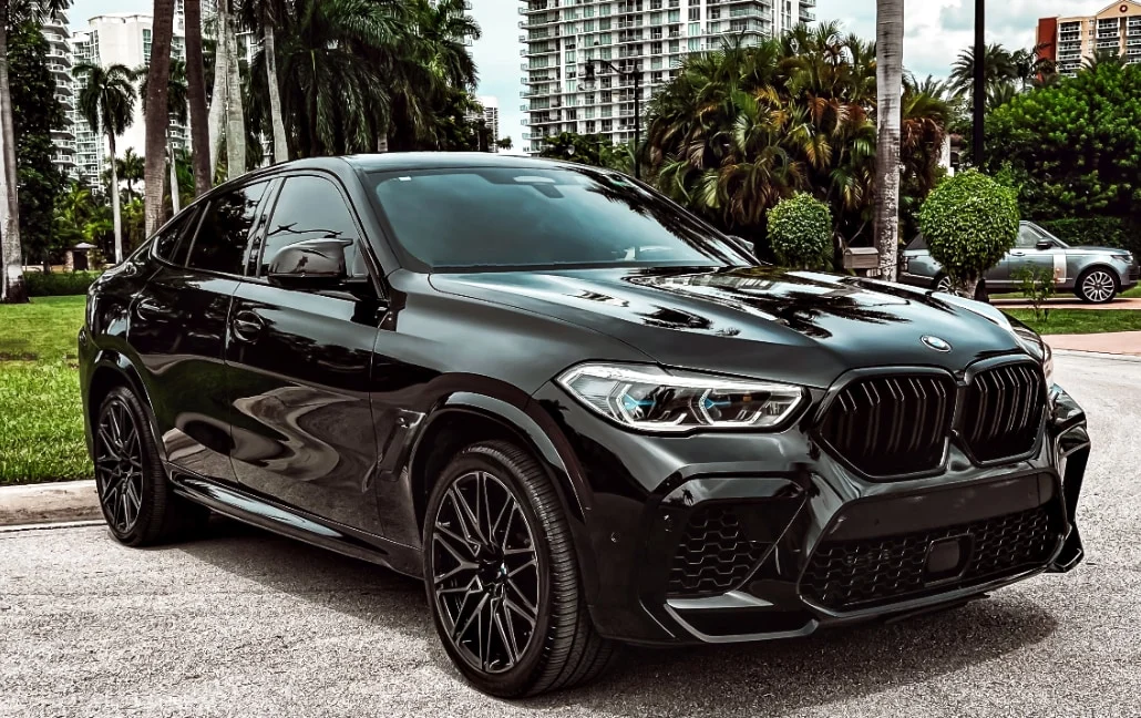 Graphite BMW X6 M Competition — front three-quarter exterior view