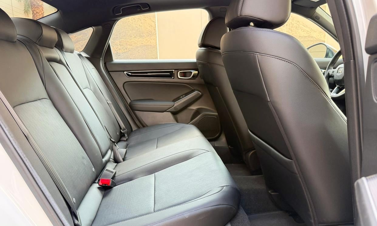 Passenger seating in the white Honda Civic Hybrid Sport Touring