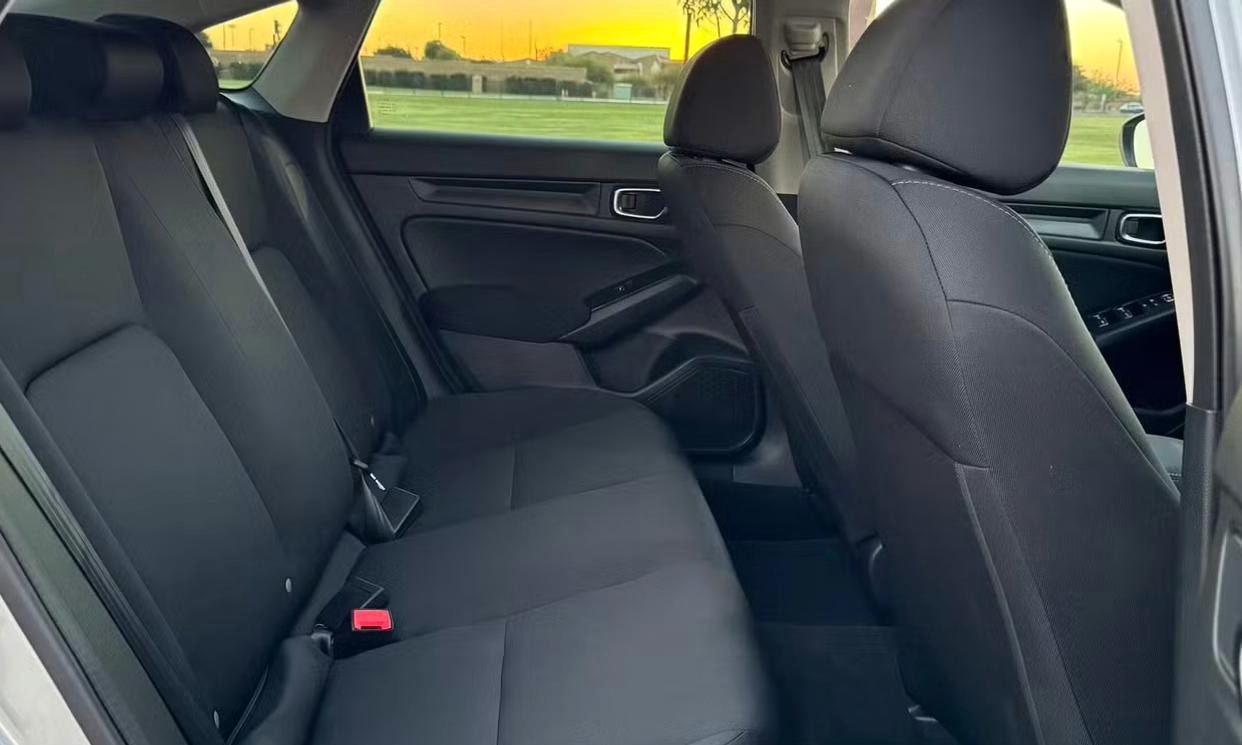 Passenger seating in the silver Honda Civic LX