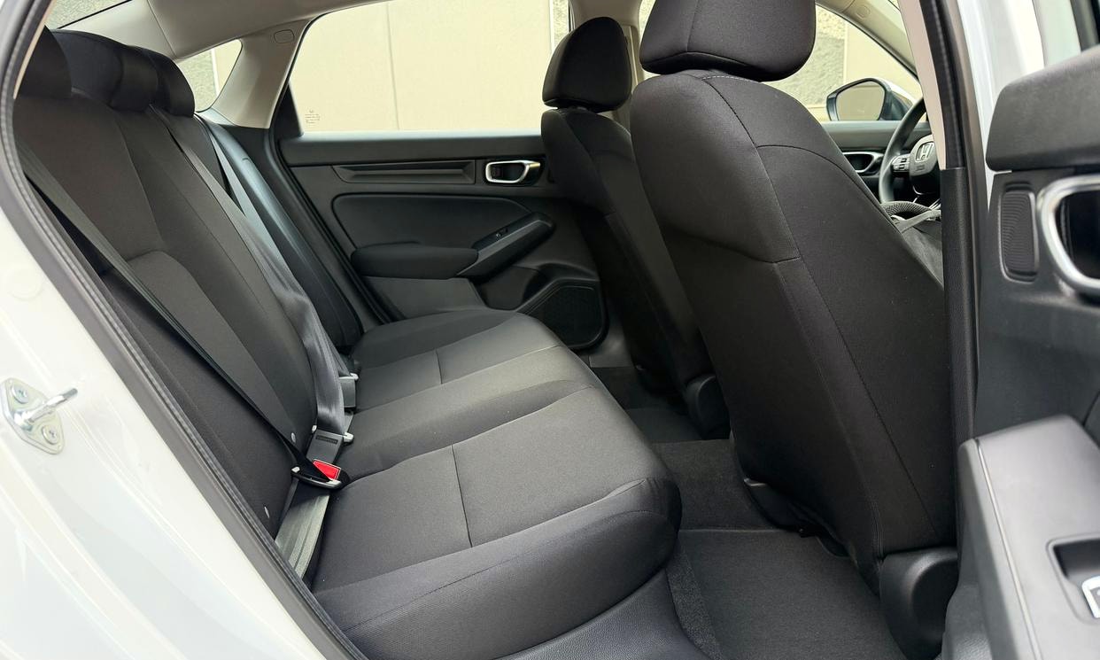 Passenger seating in the white Honda Civic LX