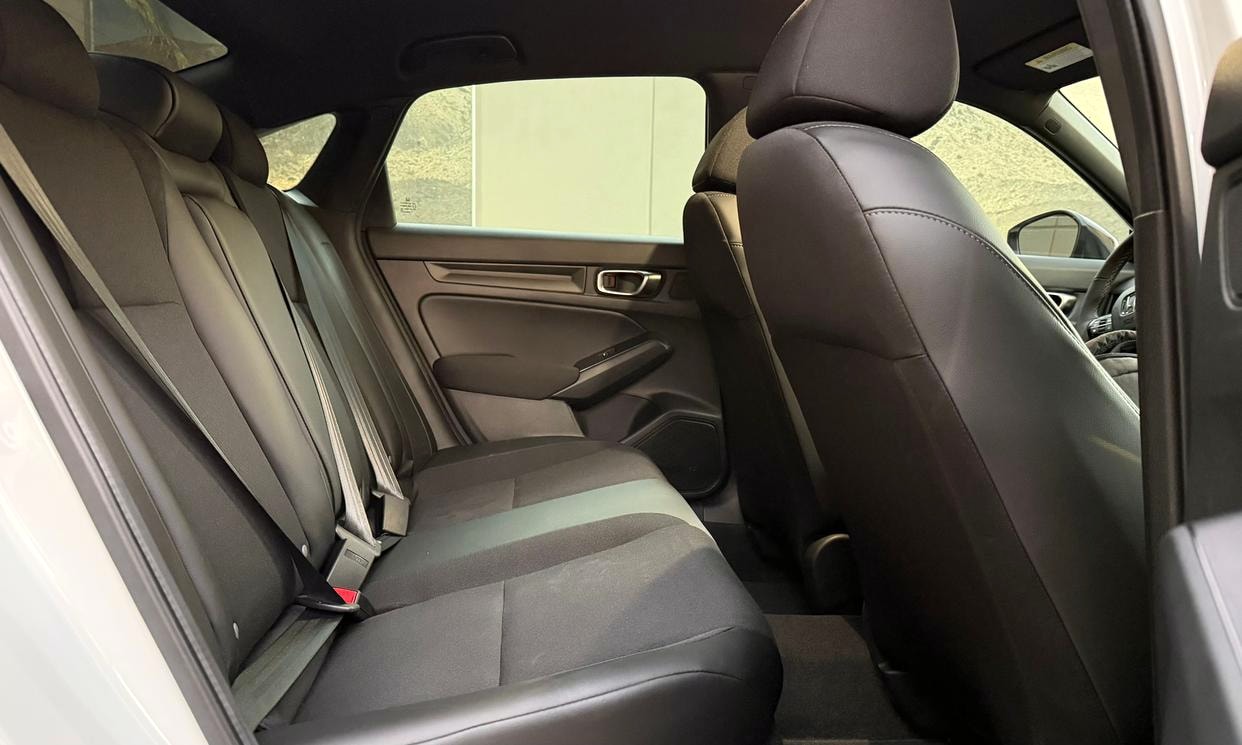 Passenger seating in the white Honda Civic Sport
