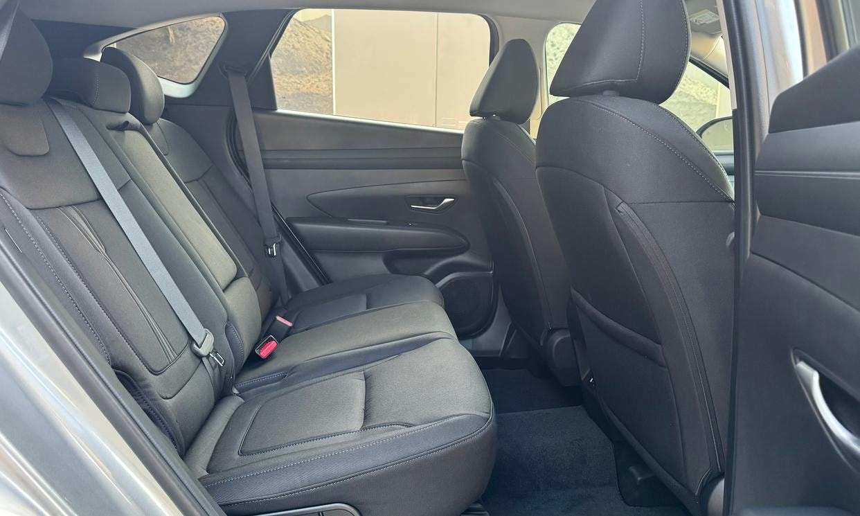 Passenger seating in the silver Hyundai Tucson SEL