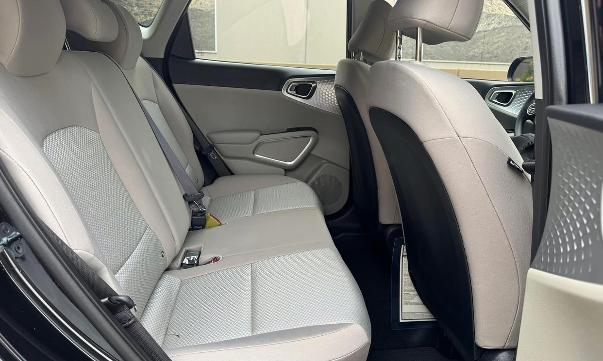 Passenger seating in the black Kia Soul LX