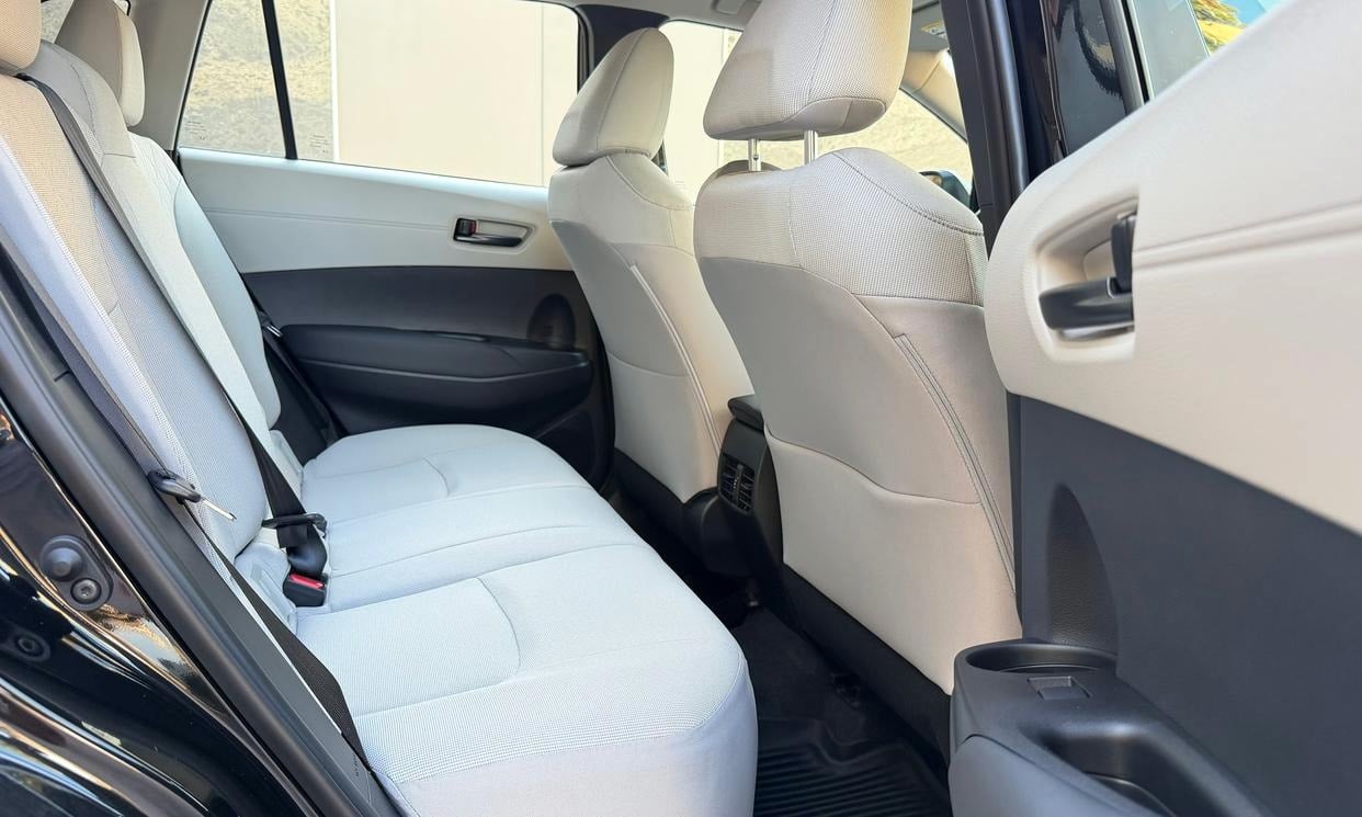 Passenger seating in the black Toyota Corolla Cross L