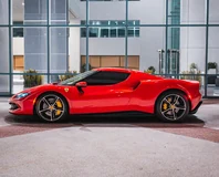 Ferrari 296 GTB — Red, side profile
