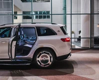 Mercedes-Maybach GLS 600 — White, rear passenger door open