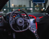 McLaren 720S Spider — White, cockpit