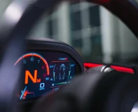 McLaren 720S Spider — White, driver display