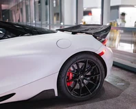 McLaren 720S Spider — White, rear wheel detail